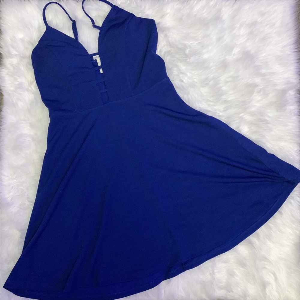 Charlotte Russe Blue Dress with Adjustable Straps